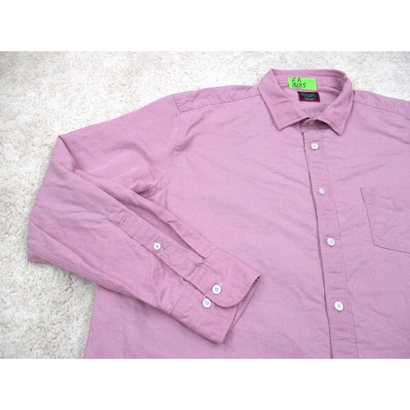 UNTUCKit Shirt Mens 2XL XXL Pink Linen Blend Long Sleeve Casual Button Up * - Picture 3 of 12